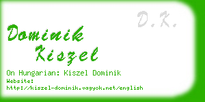 dominik kiszel business card